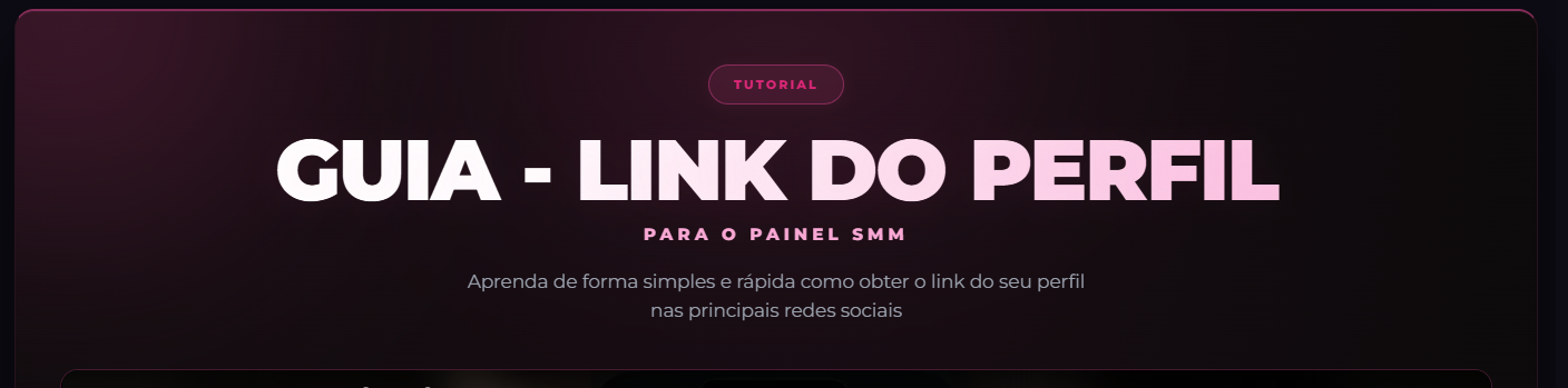 Painel Smm - Como pegar o link correto?